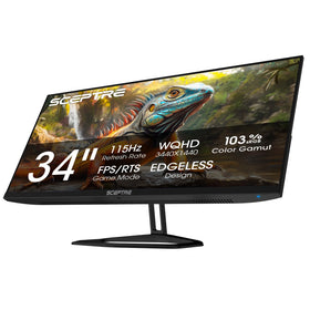 Sceptre E345W-QU120D 34-inch ultrawide display expanding workspace for multitasking.