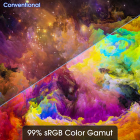 Close-up of Sceptre IPS 24-inch monitor screen displaying vibrant colors for gaming