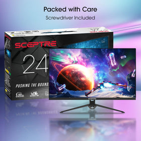 Sceptre IPS 24-inch monitor side profile highlighting slim edgeless design
