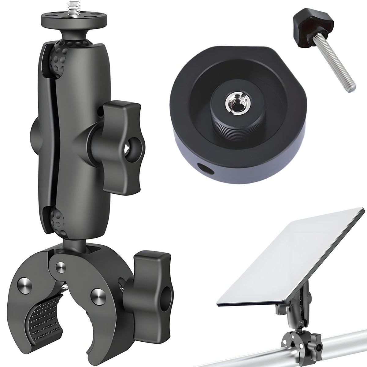 Scerymo Starlink Mini Mount Clamp enables secure pole attachment for flexible outdoor mounting.