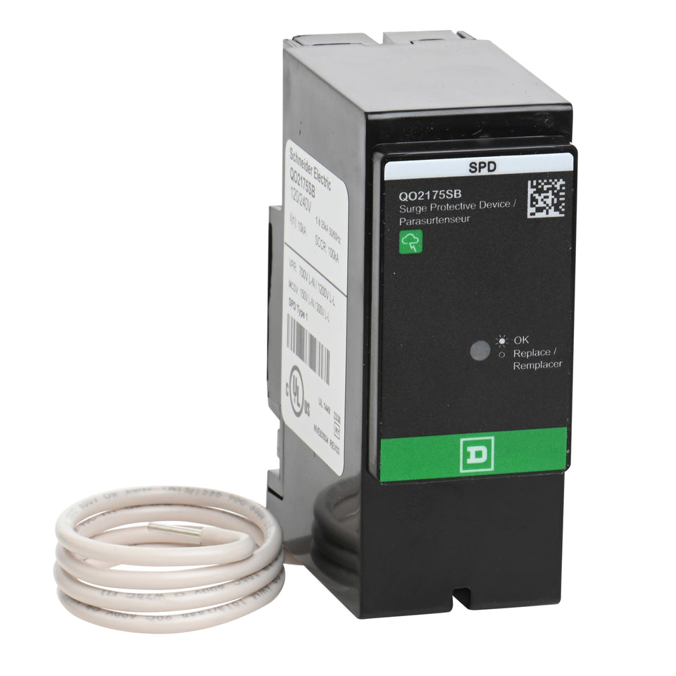 Schneider Electric QO2175SB surge arrestor with plug-on design for quick protection in residential panels