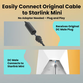 SCIFUSION Starlink Mini DC5521 female connector maintains waterproof seal.