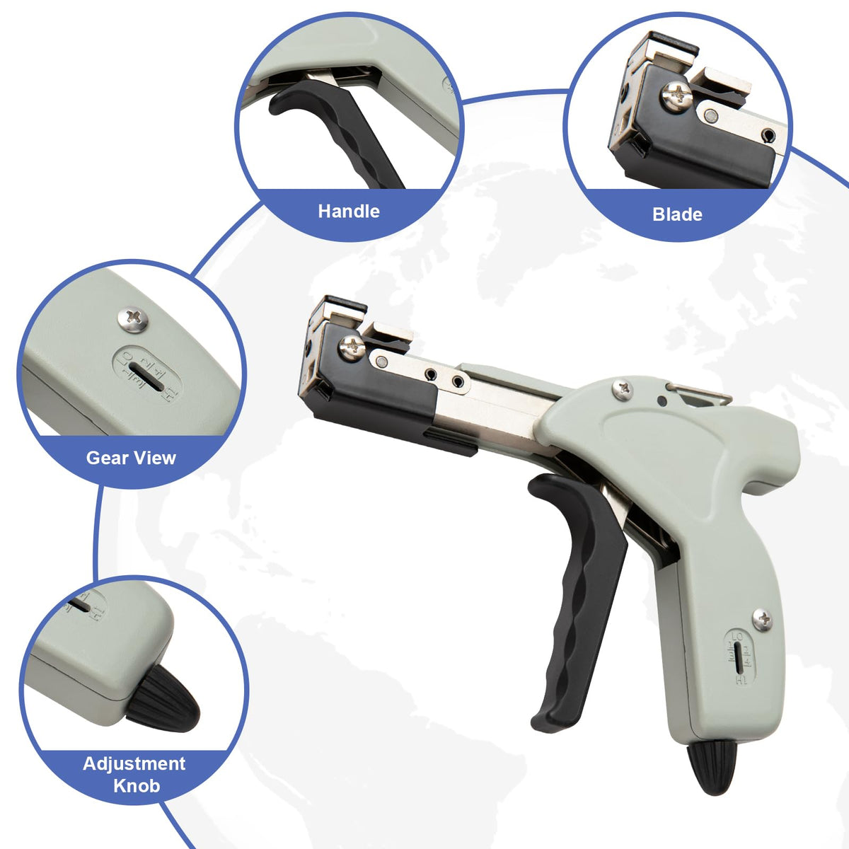 SCITOOLS detail of automatic cutter blade cutting flush for a safe finished edge benefit
