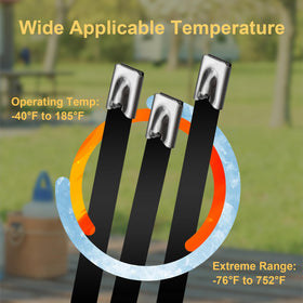 SCITOOLS flexible metal zip ties adapt to curved or irregular shapes.