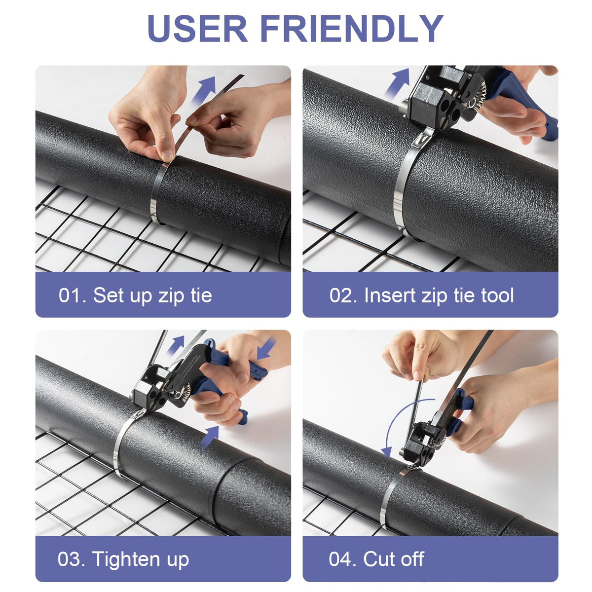 SCITOOLS included free zip tie release tool makes release quick and simple.
