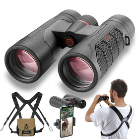 ScoopX binoculars with 24mm eyepiece for bright, detailed birdwatching.