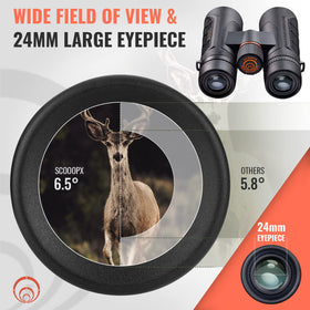 ScoopX wide 6.5° field of view aids scanning horizons.