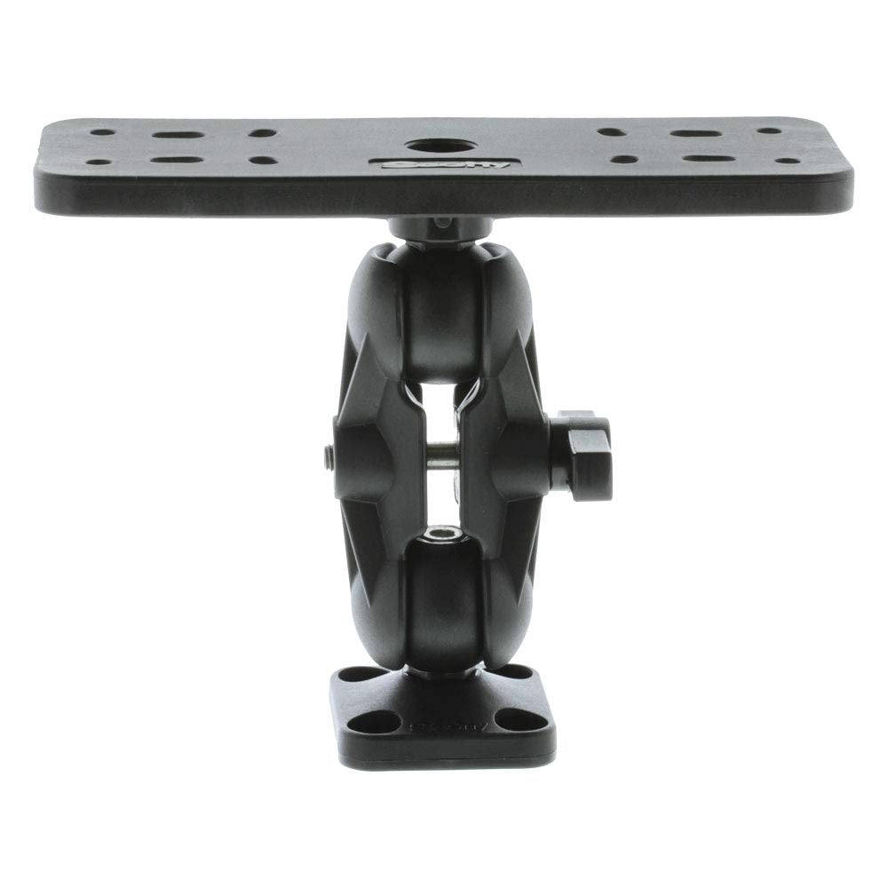 Scotty top plate closeup showing universal pattern for secure electronics