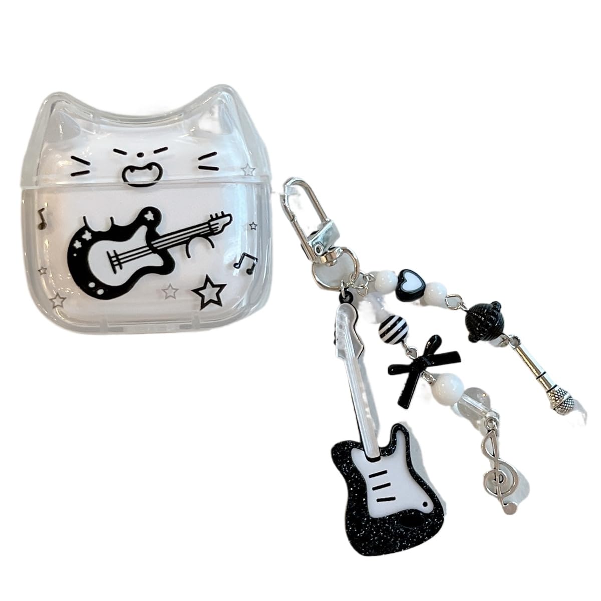 SCQYCWA front view of case showing cute cat ears and overall protection