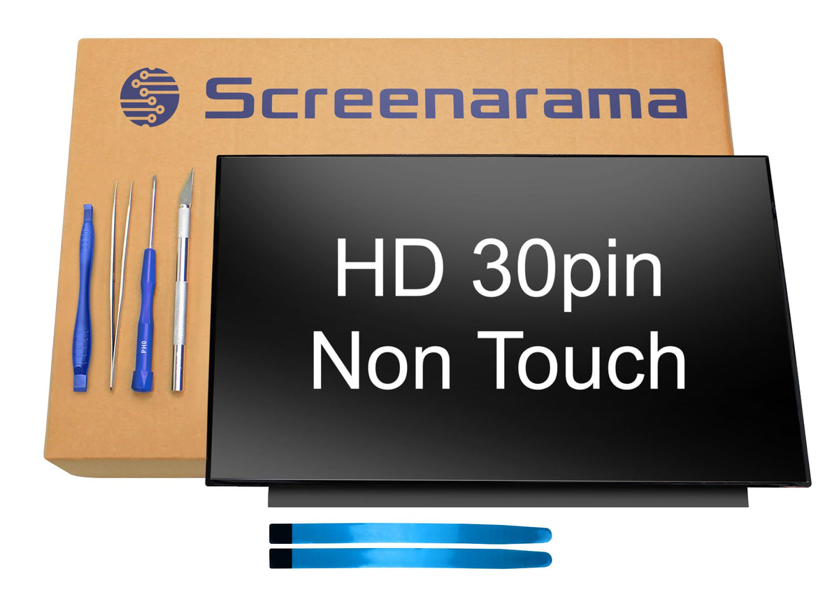 SCREENARAMA front view of replacement screen showing full HD display and clean bezel, easy swap benefit