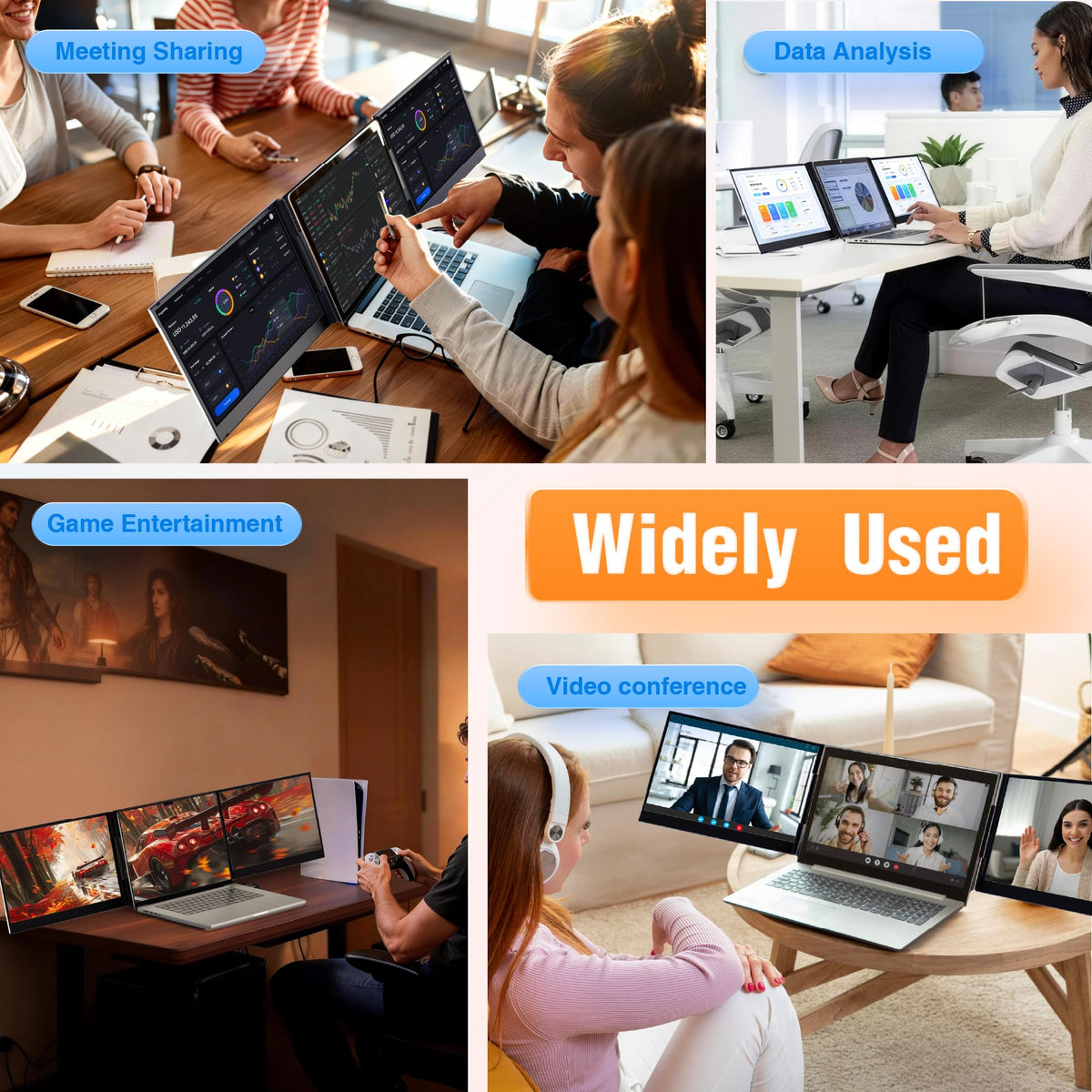 Screnex extender demonstrating 180‑degree rotation for flexible viewing angles