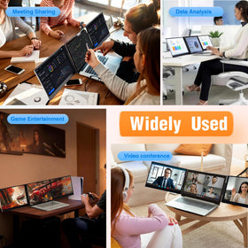Screnex extender demonstrating 180‑degree rotation for flexible viewing angles