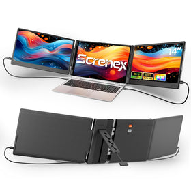 Screnex laptop screen extender auto-width setup for stable triple-monitor use