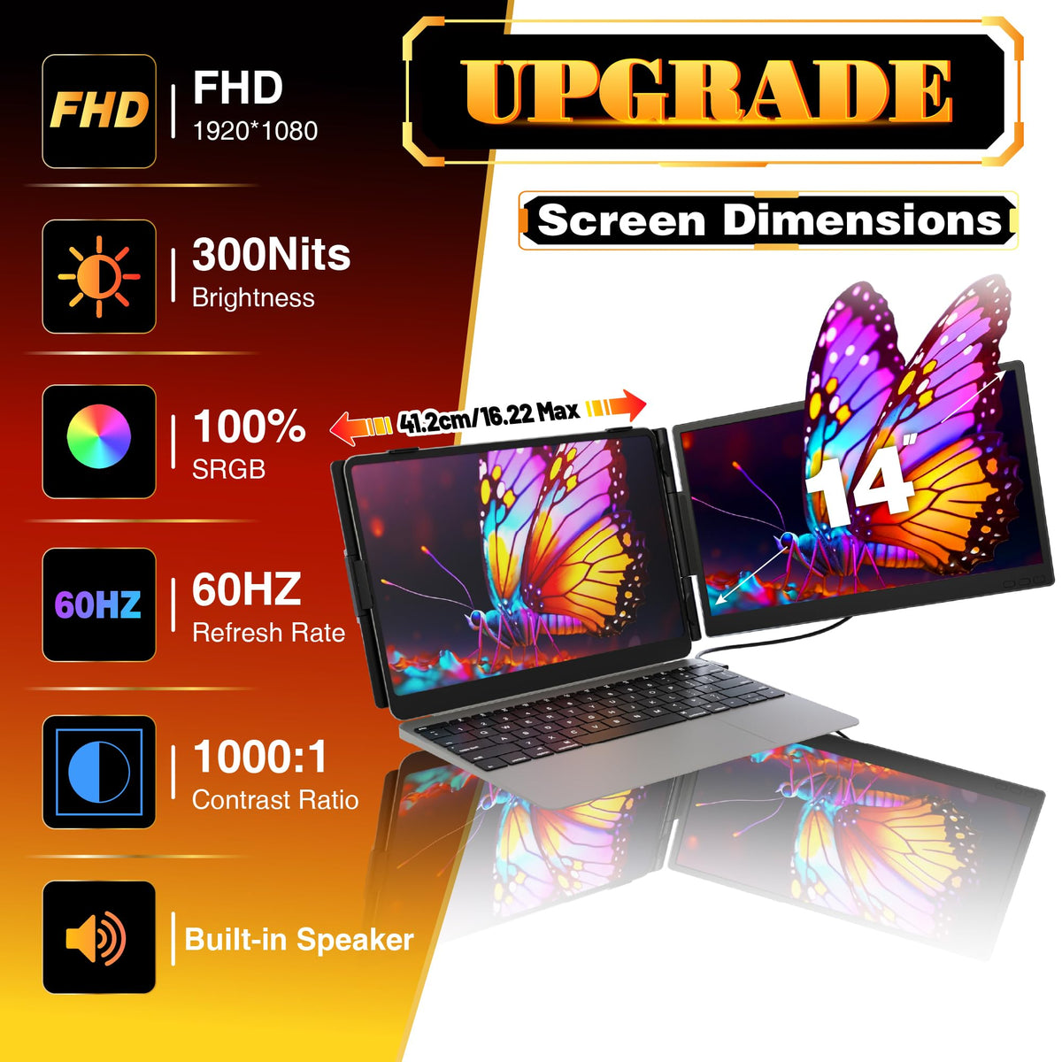 Screnex Laptop Screen Extender travel-ready setup enables productivity on the go.
