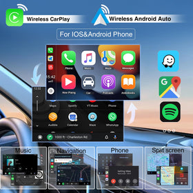 SCUMAXCON RCD360 PRO3S wireless Android Auto setup ready on dash screen