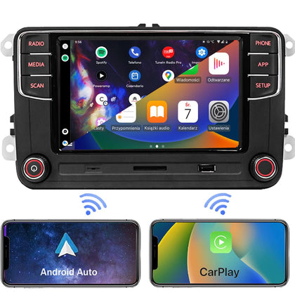SCUMAXCON RCD360 PRO3S dashboard display showing CarPlay and Auto integration