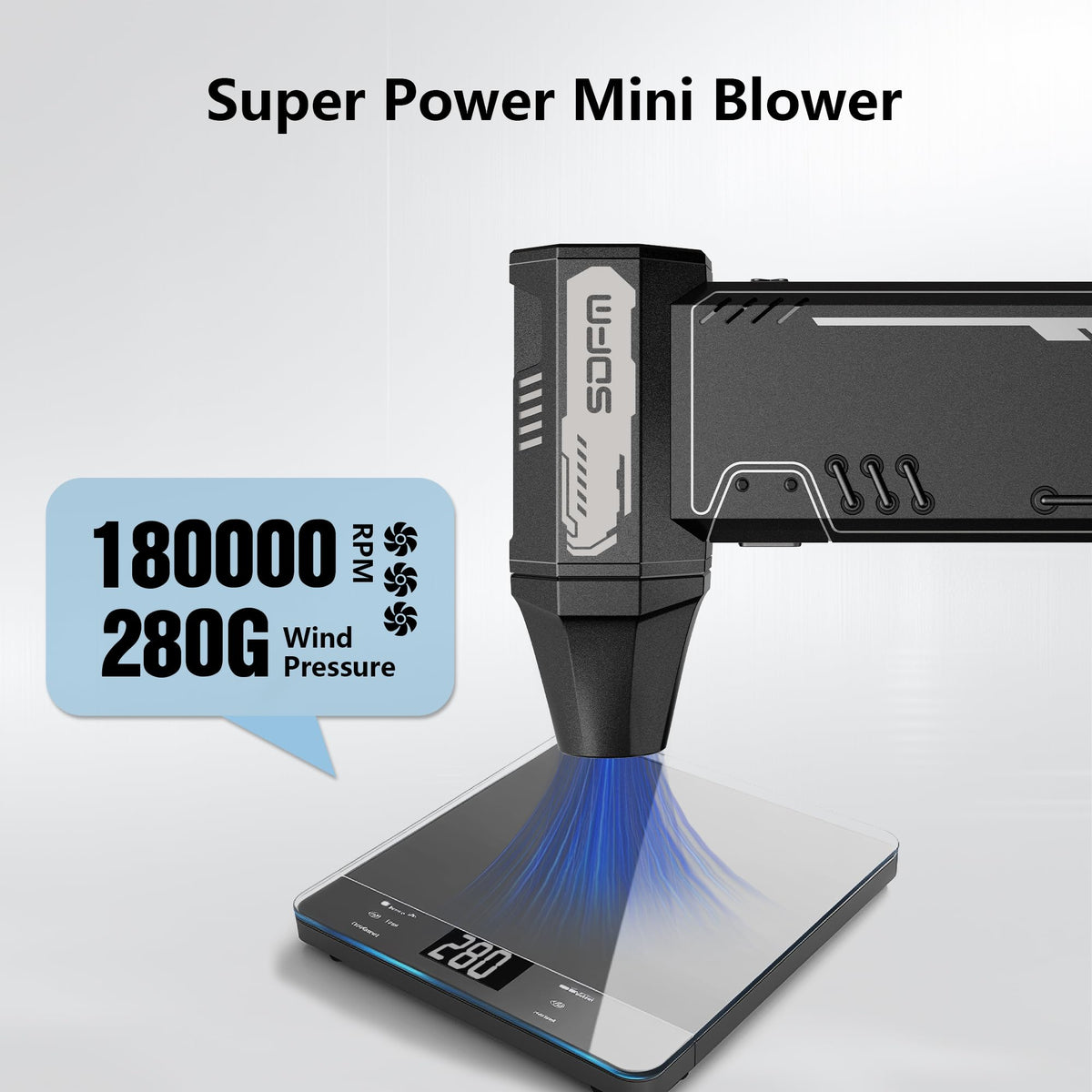 SDFM compressed air duster with brushless motor for efficient, low-noise cleaning.