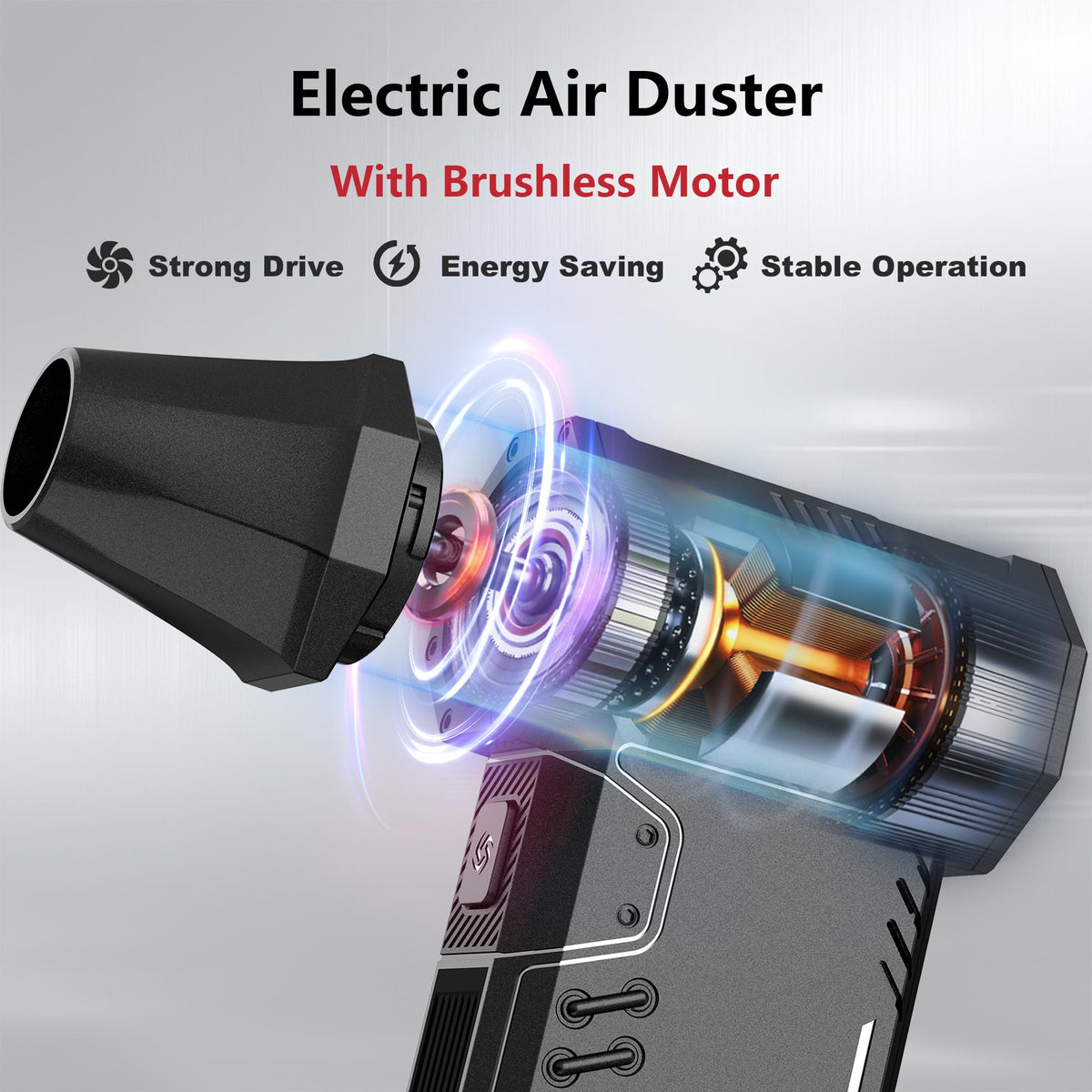 SDFM compressed air duster dust-removal in electronics like keyboard and PC.