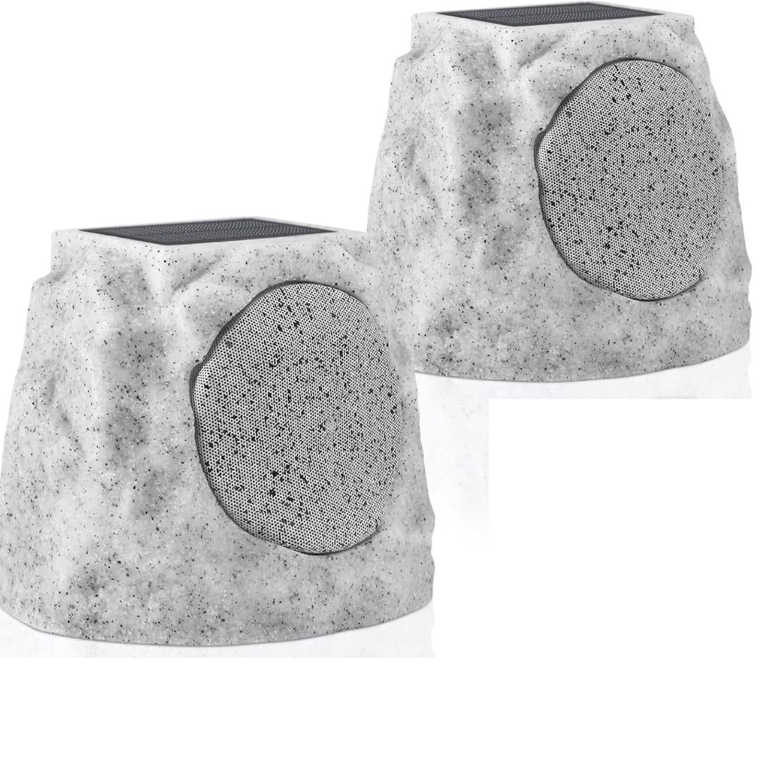 SDX solar-powered rock speaker charging with sunlight for outdoor music.