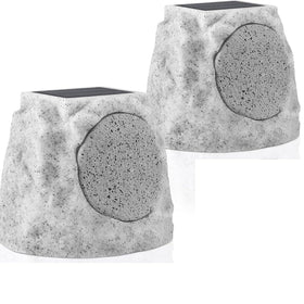 SDX solar-powered rock speaker charging with sunlight for outdoor music.