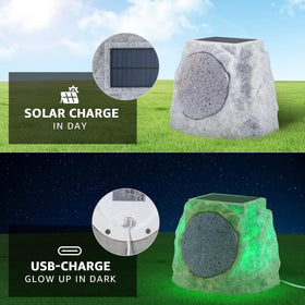 SDX rock speaker USB-C charging for quick power before gatherings.