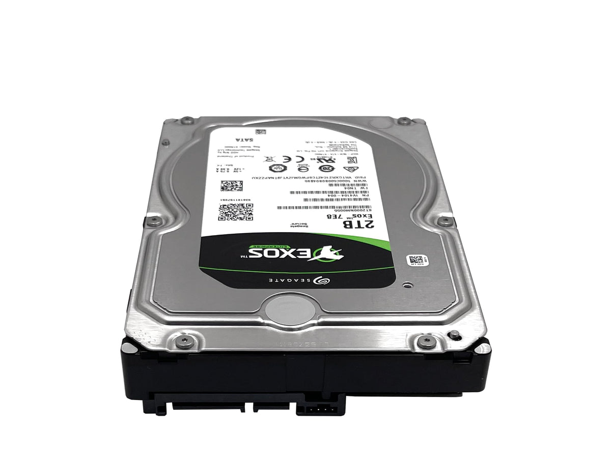 Seagate Enterprise 2TB HDD label with capacity for quick inventory checks