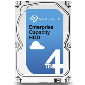 Seagate Enterprise 4TB drive front view, data center ready.