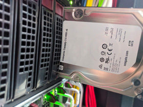 Seagate Enterprise 4TB drive in data center rack, deployment-ready.