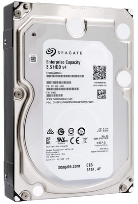 Seagate Enterprise 6TB HDD front view, high-capacity data storage for data centers.