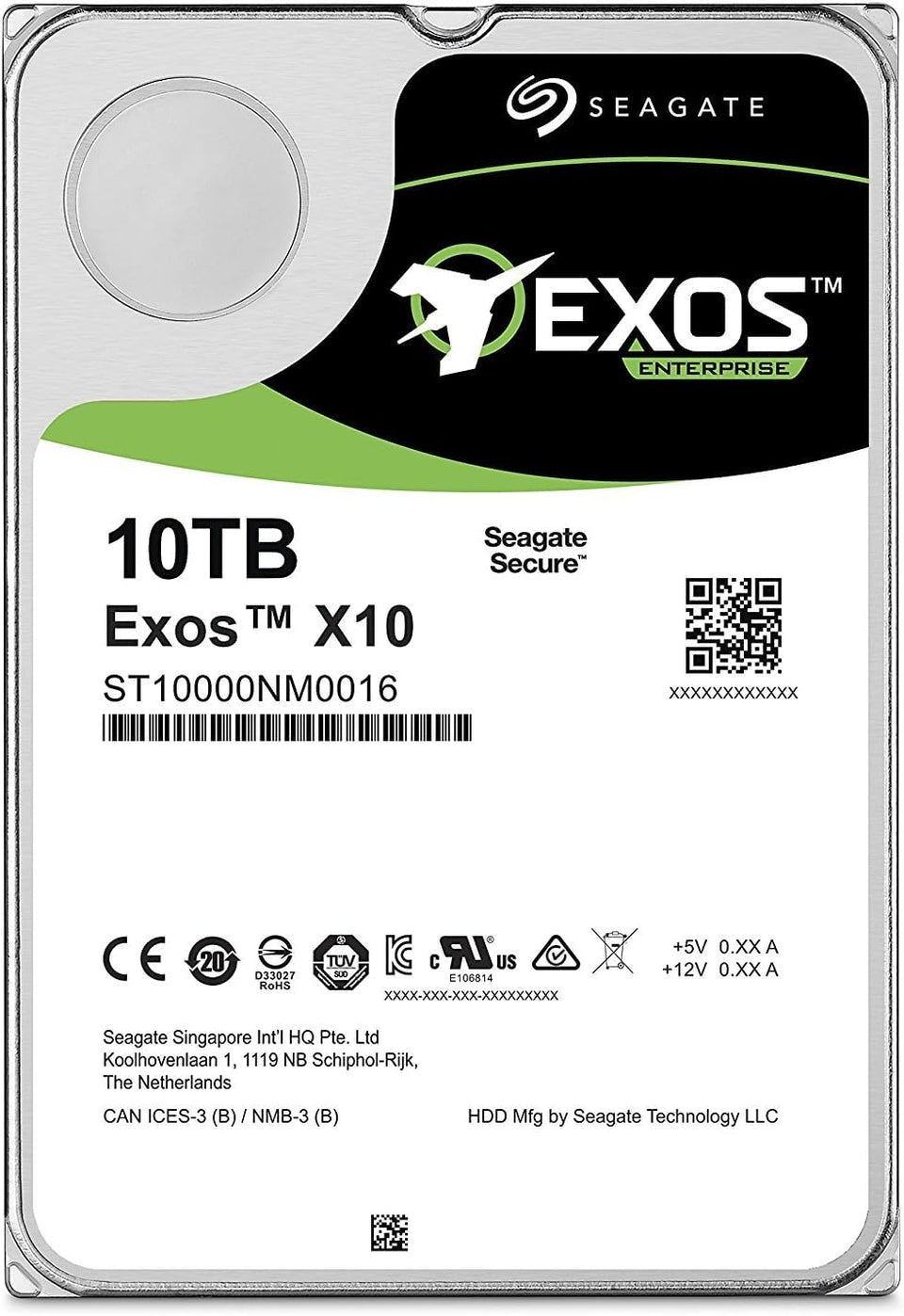 Seagate Enterprise Capacity ST10000NM0016 10TB HDD exterior view for high-capacity storage