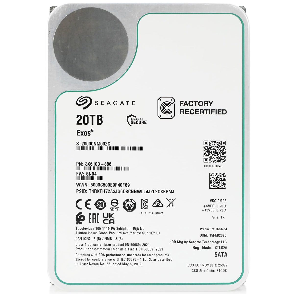 Seagate Exos 20TB reliability visualization highlighting enterprise-grade durability