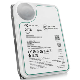 Seagate Exos 20TB SATA interface emphasizing fast data transfer