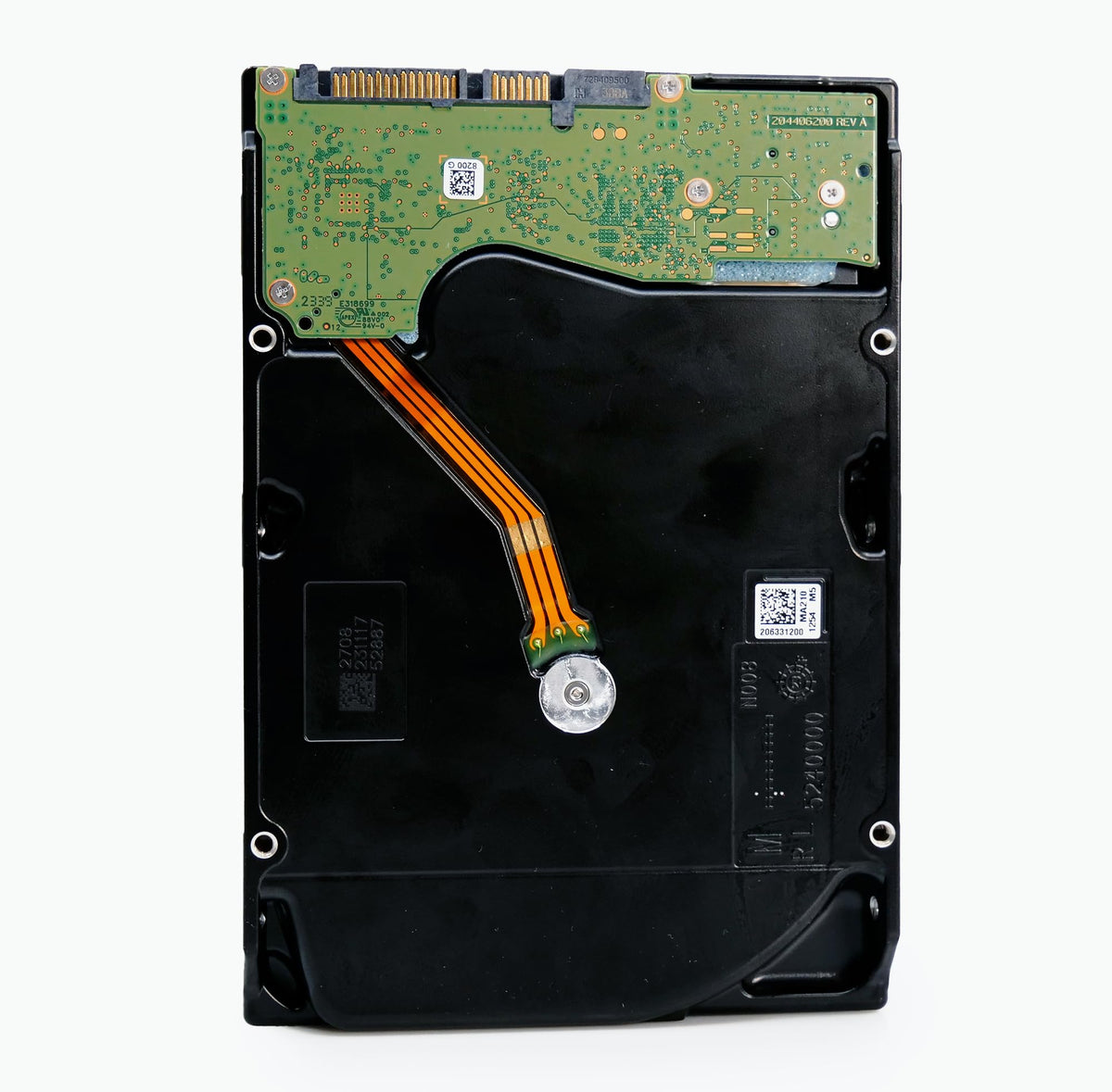 Seagate Exos 28TB drive installed in a NAS enclosure for scalable storage.