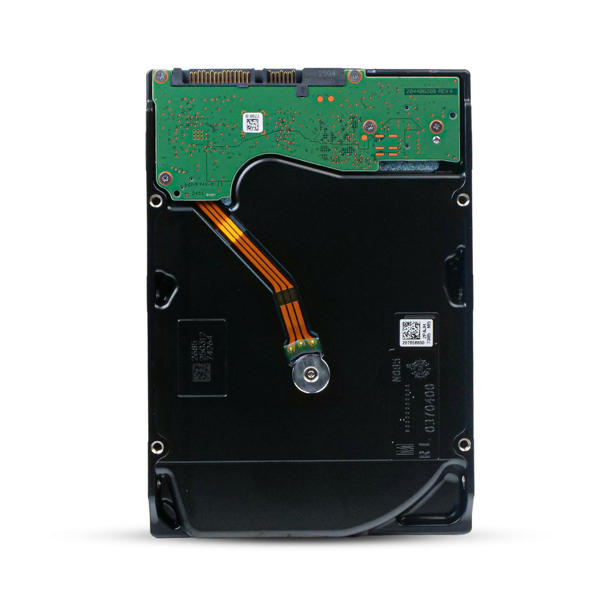 Seagate Exos 28TB HDD label highlights enterprise 512e formatting.
