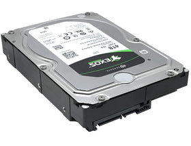 Seagate Exos 7E8 4TB label close-up highlighting enterprise durability