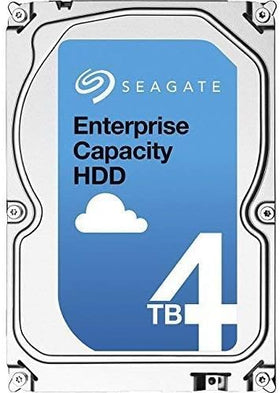 Seagate Exos 7E8 4TB label surface showing reliability specs
