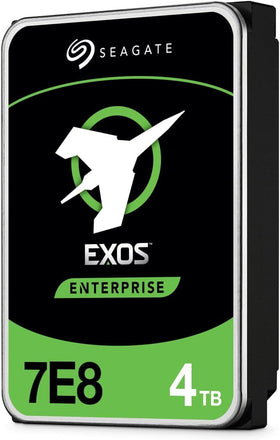 Seagate Exos 7E8 4TB side profile highlighting 7200 RPM performance