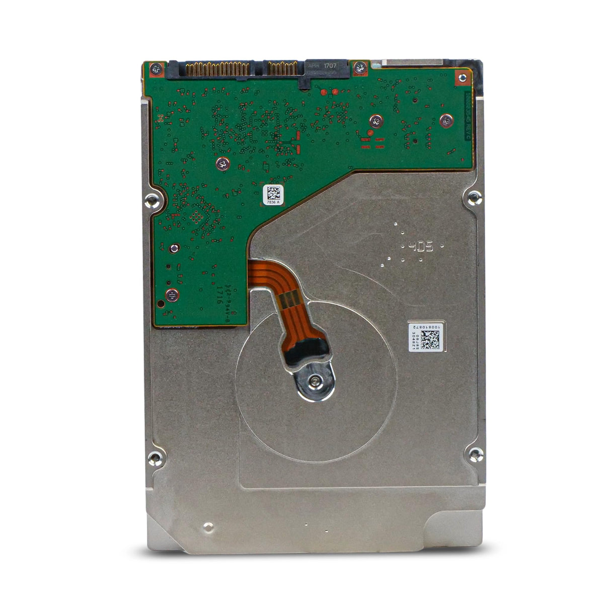 Seagate Exos X12 12TB drive front label emphasizes large capacity and reliability.