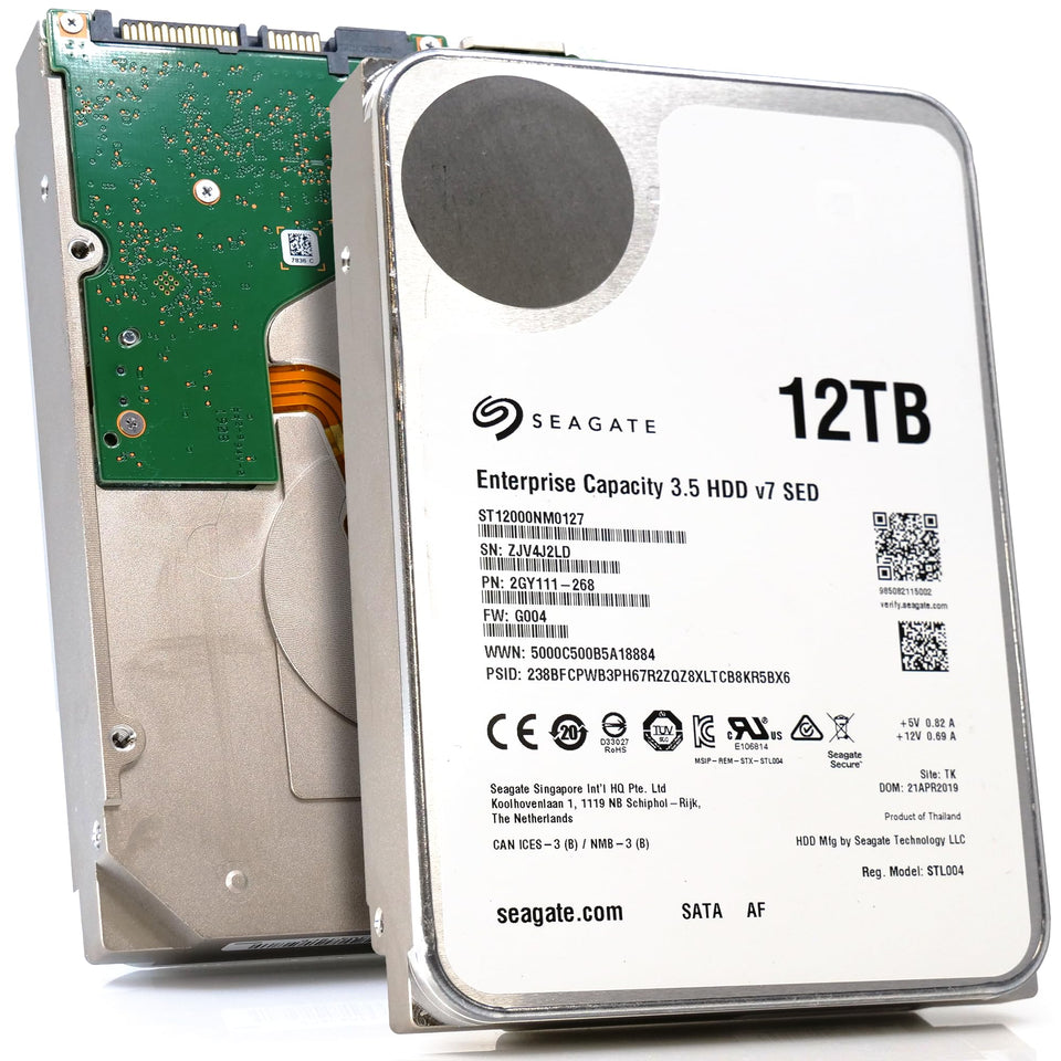 Seagate Exos X12 12TB drive front view ready for enterprise use