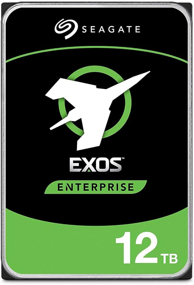 Seagate Exos X12 12TB drive mounted in a rack for storage arrays