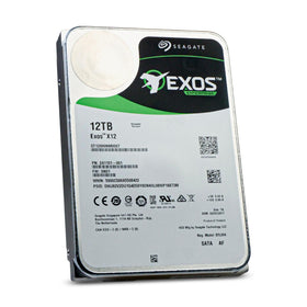 Seagate Exos X12 12TB drive internal connectors illustrate hot-plug readiness.