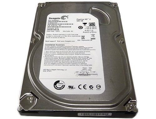 Seagate top profile showing drive casing and mounting holes for quiet, low-power operation benefit