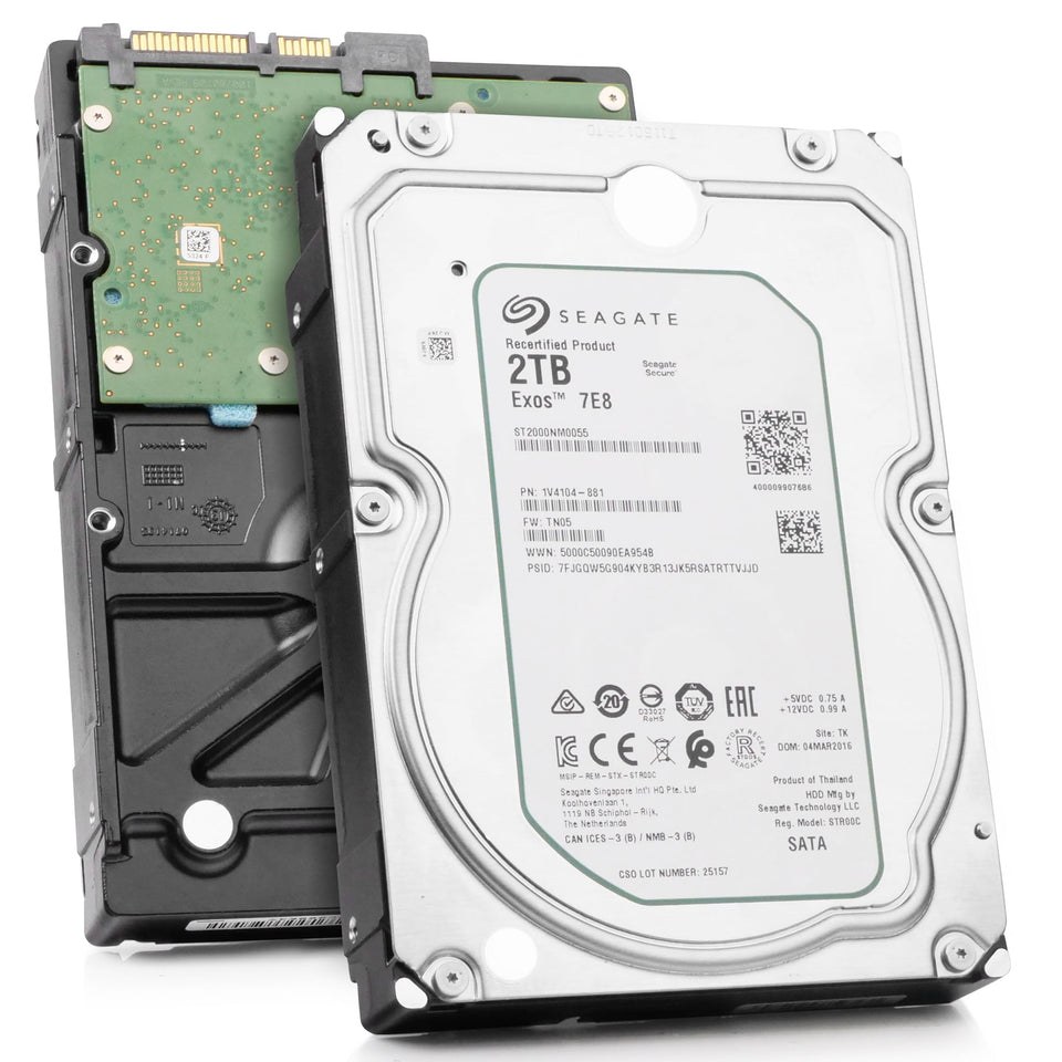 Seagate ST2000NM0055 enterprise 2TB HDD front view for server storage