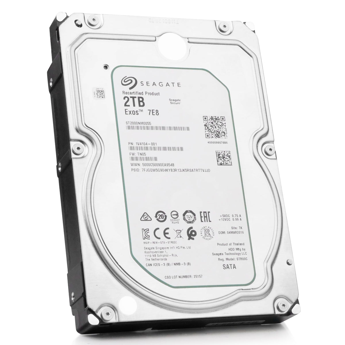 Seagate ST2000NM0055 top label view highlighting enterprise-grade capacity