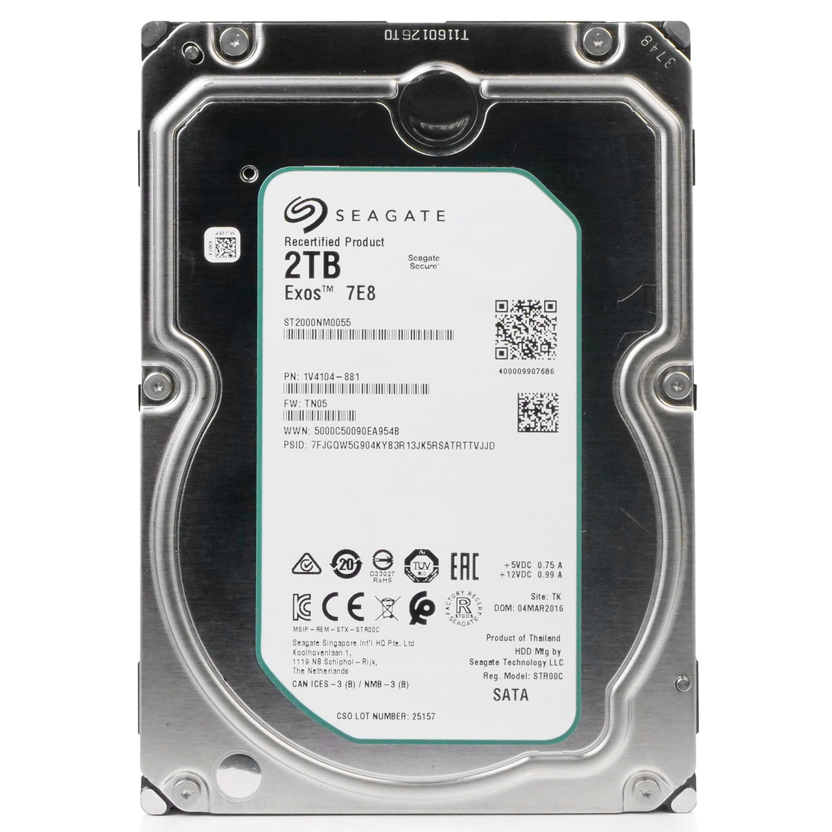 ST2000NM0055 7200 rpm drive delivers steady throughput