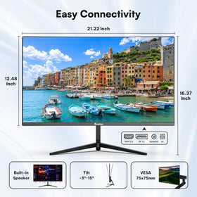 Sealan 24-inch monitor in a gaming setup supports smooth motion at 100 Hz.