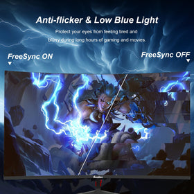 Sealan 27-inch curved gaming monitor eye-care technology reduces eye strain during long sessions.