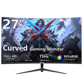 Sealan 27-inch curved gaming monitor immersion view delivers cinematic gameplay ambiance.