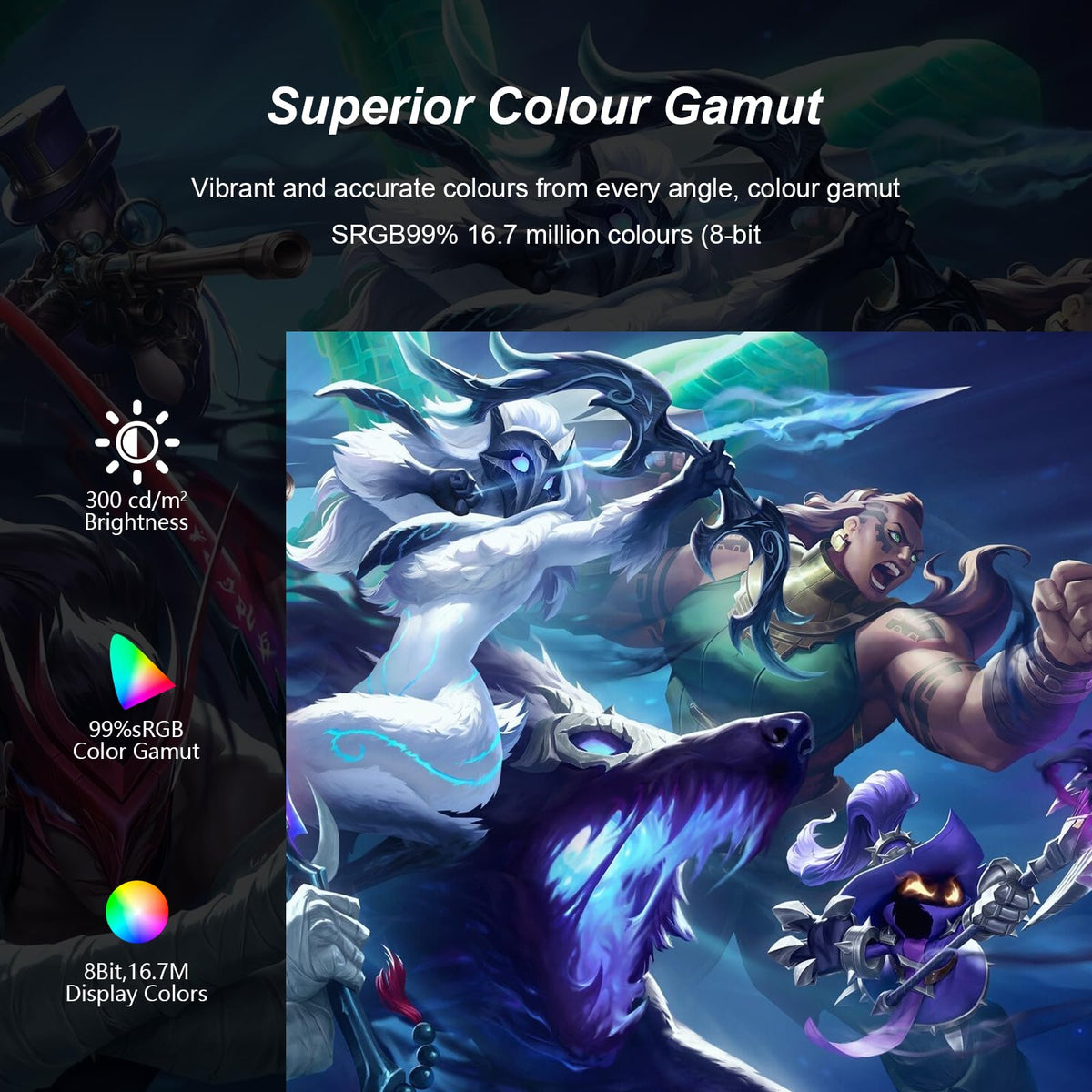 Sealan 27-inch curved gaming monitor VESA mounting offers flexible wall or arm placement.