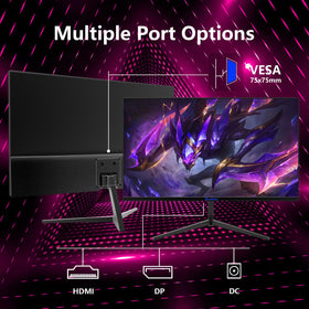 Sealan monitor rear ports for multi-device connectivity and tidy cable management